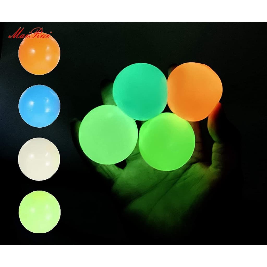 Bolas De Teto Glow In The Dark, Bola De Apertar Brilho Alívio Do Estresse Brinquedos Para Crianças E Adultos De Lágrima-Resistente À Gruda De Parede E Lentamente Queda Presentes Para Adultos Crianças, Brinquedo Para Adhd, Ocd, Ansiedade
