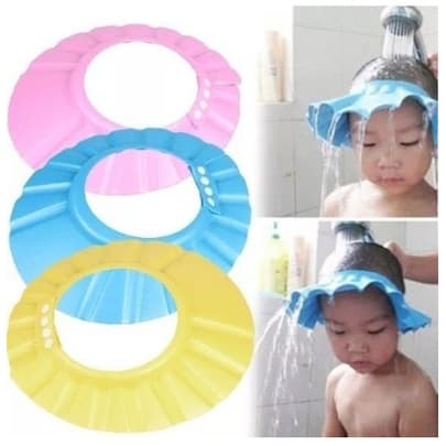 Chapéu de Banho Infantil Protetor Viseira De Banho Lava Cabeça Bebês Crianças (SA1207)