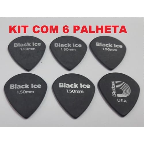 Palheta D'addario Black Ice 2 Kit C 6 Unidade  1,50 E 1,1