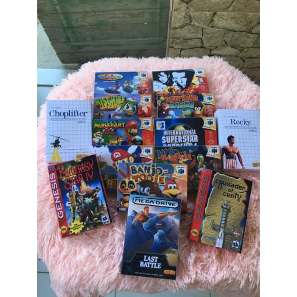 Caixa repro laminada a quente pre encomenda n64 snes master system mega drive Nintendo 64