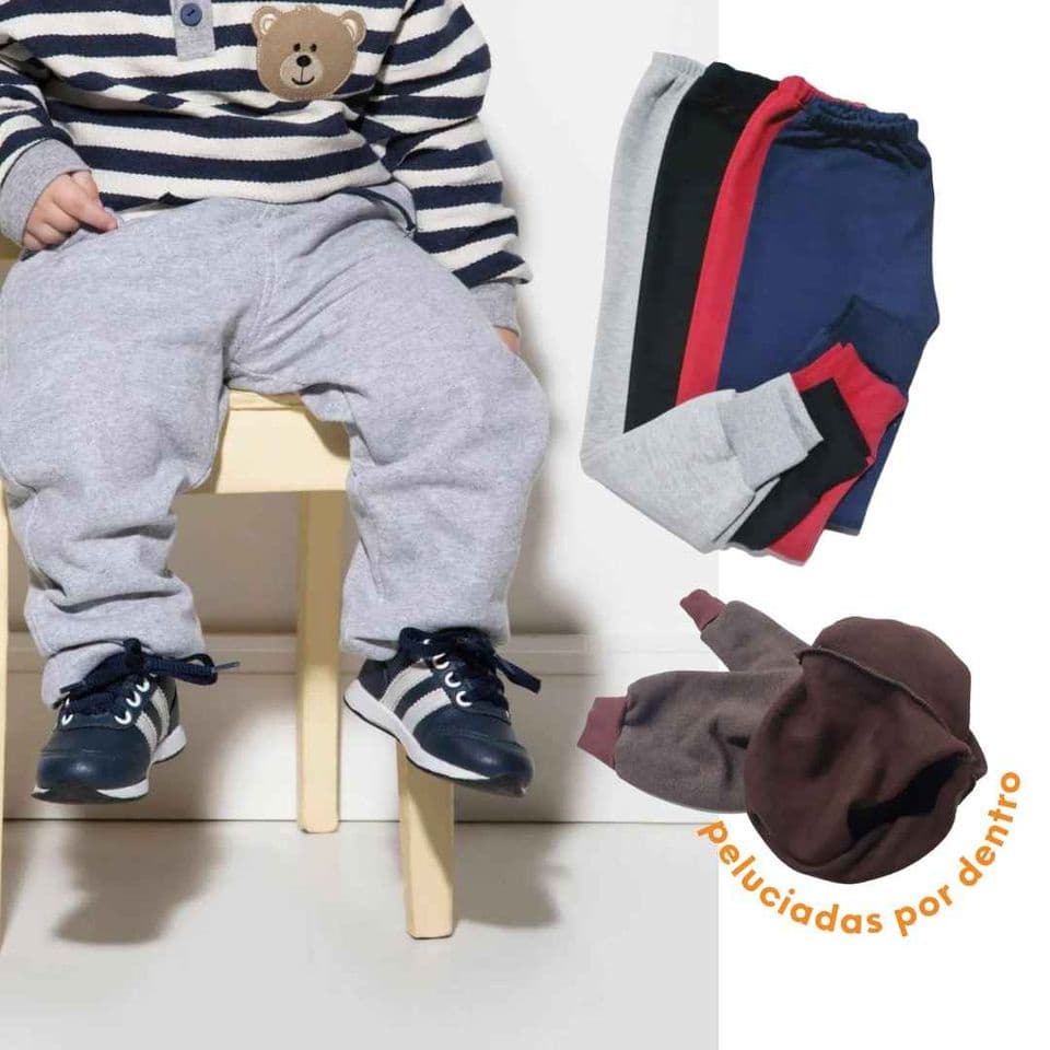 Kit 3 un. Calça Moletom Infantil Apeluciada com Punho tamanho 1 ao 12
