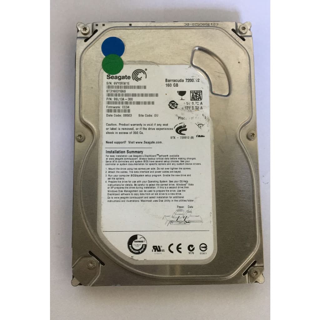 Hd Seagate 160gb Sata