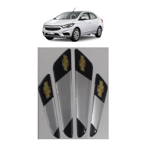 Protetor De Porta Resinado Gm Aço Escovado