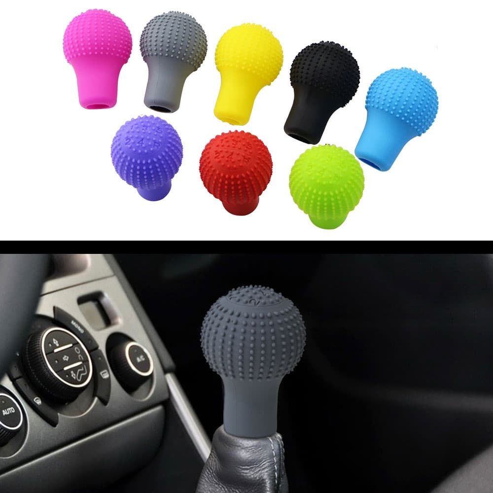 8Colors Universal Silicone Carro Engrenagem Cabeça De Mudança De Marcha Capa Manual Maçaneta De Equipamento Protetora De Pele Acessórios