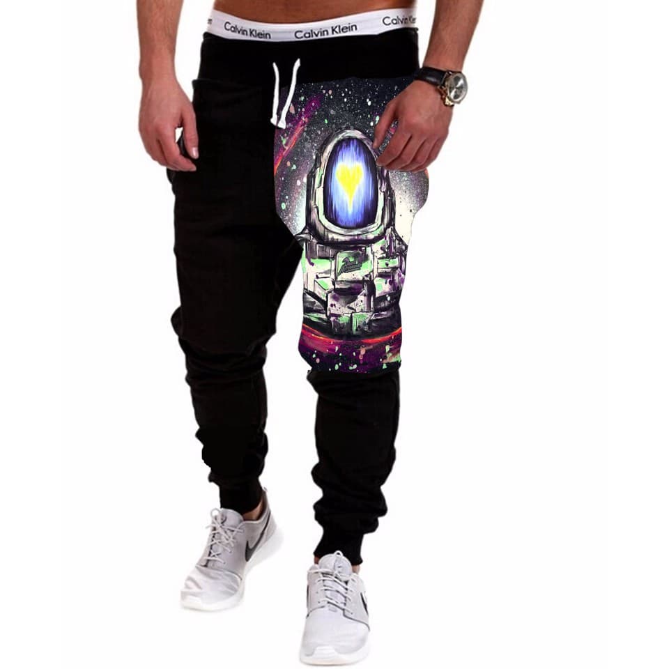 Calça Masculina de Moletom Estampada Por Sublimação Astronauta Cores A148