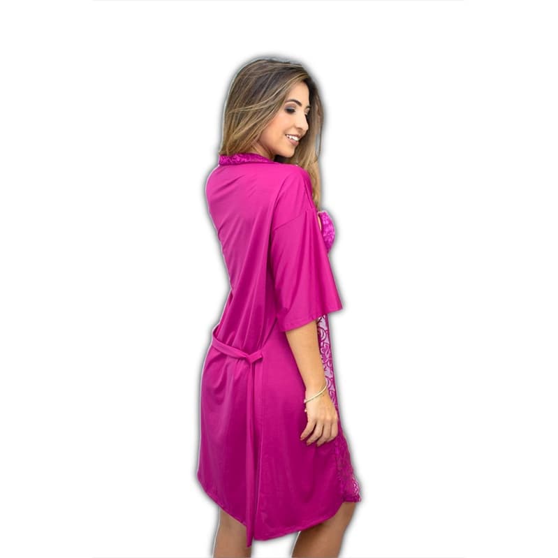 Robe Feminino Romantic e Renda Roupão Luxo - Hobby Sexy Renda - Noiva - Sensual - 0302