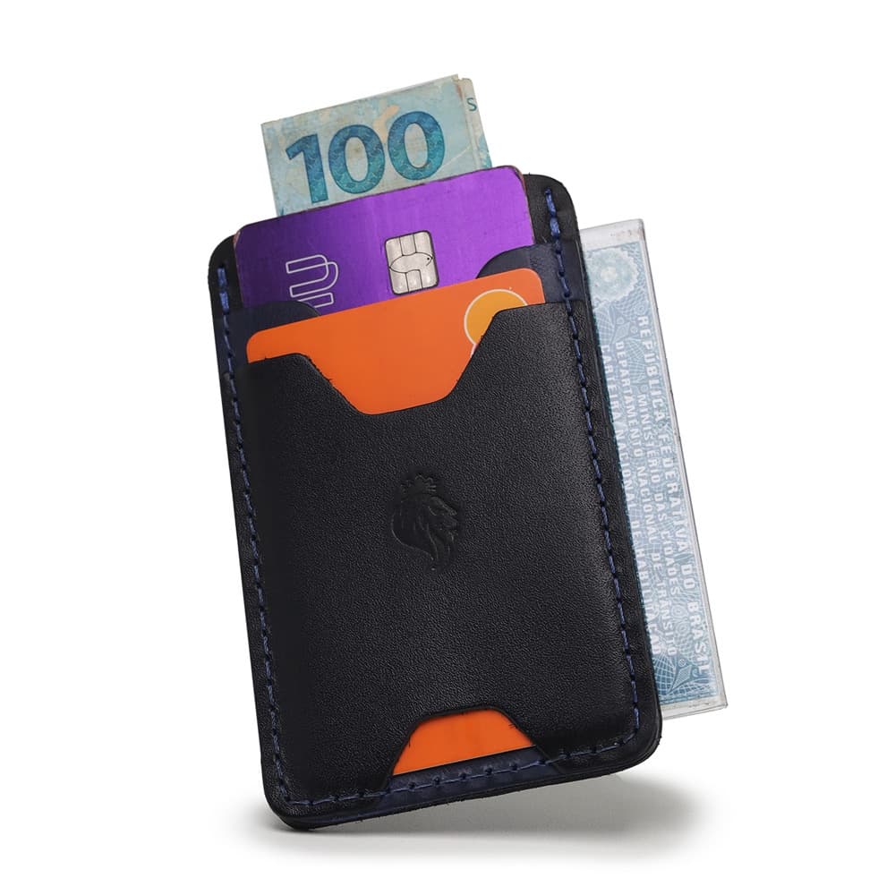 Carteira Mini porta cartões fina couro cnh