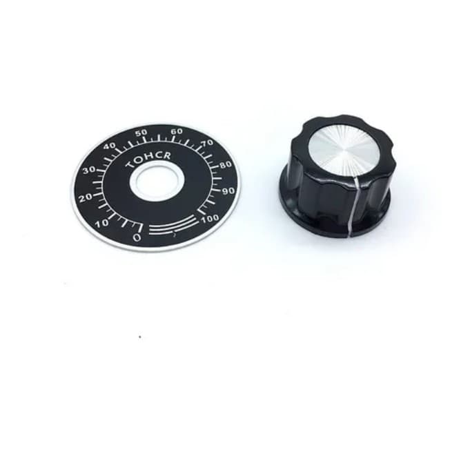 Knob Potenciometro 6mm Com Escala- Unitario