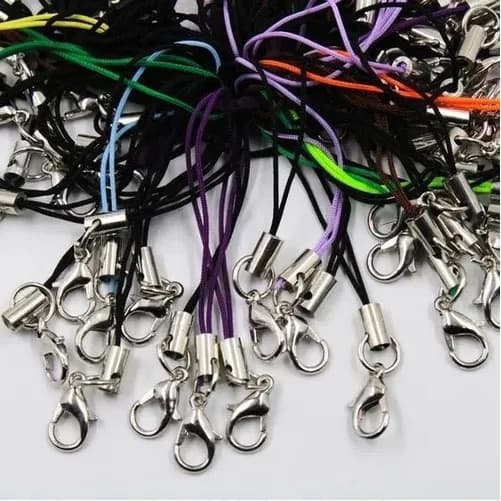 Fio De Corda Com Fecho Para Celular - 6cm - Colorido