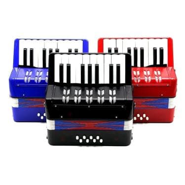 Sanfona Acordeon 8 Baixos Semiprofissional 17 Teclas VERMELHA