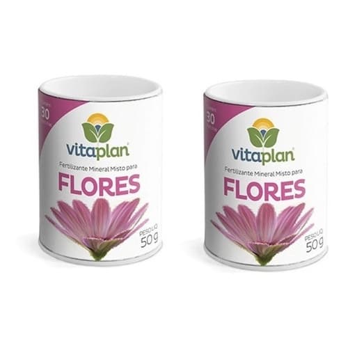2X Fertilizante Flores Liberação Lenta 50g VITAPLAN