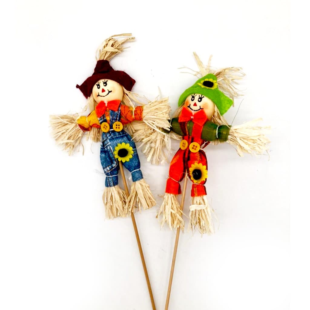 Espantalho pequeno de palito decorativo