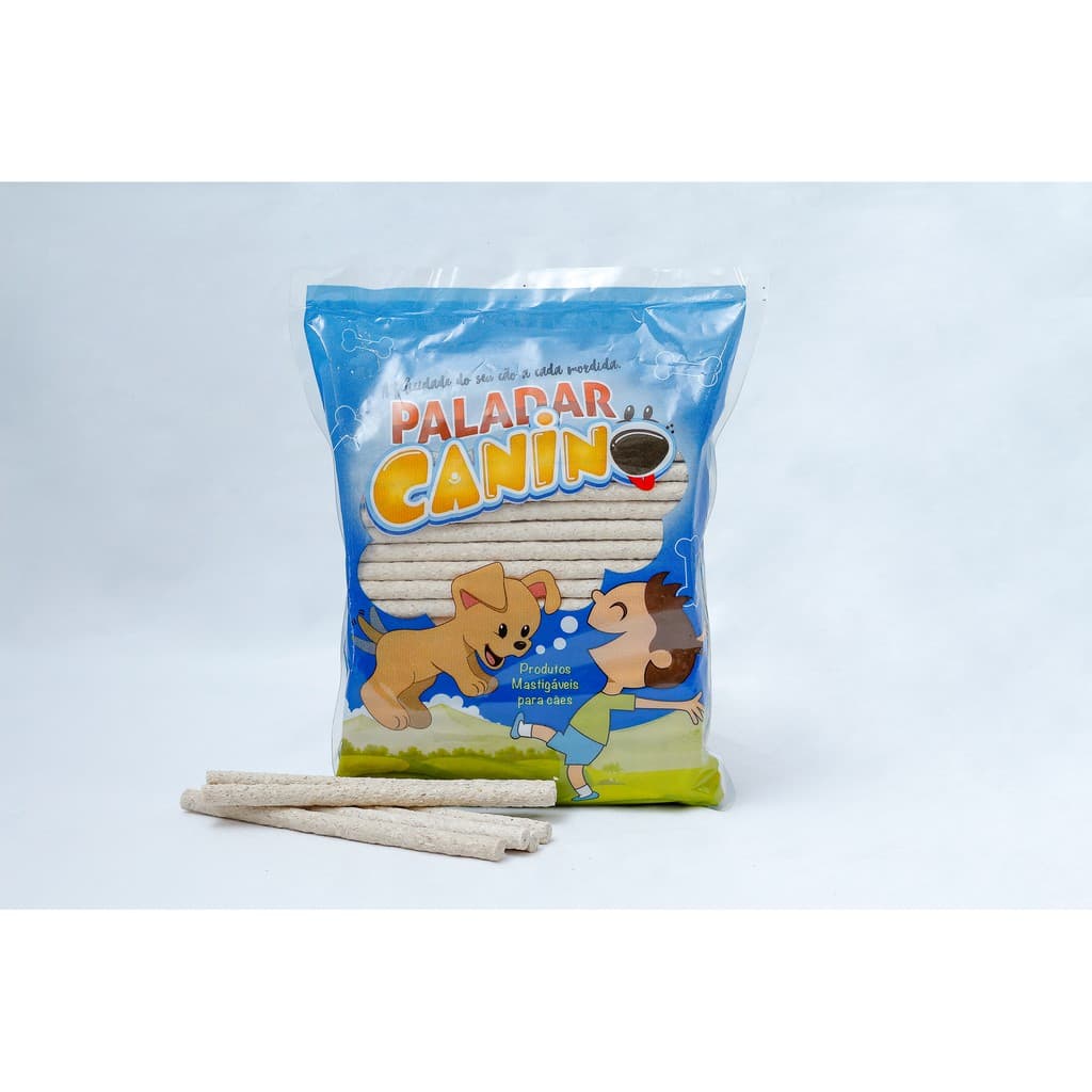 Osso Palito 1kg 8mm Ossinho Petisco Paladar Canino