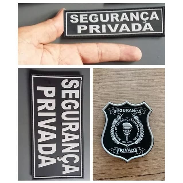 Kit Completo Patch Emborrachado Segurança Particular Privada