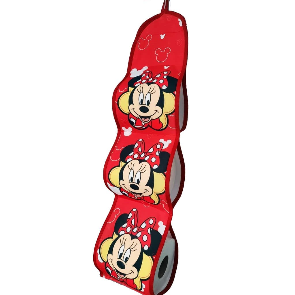 Porta Papel Higienico - Minnie (para 3 Rolos) - Decoração Banheiro