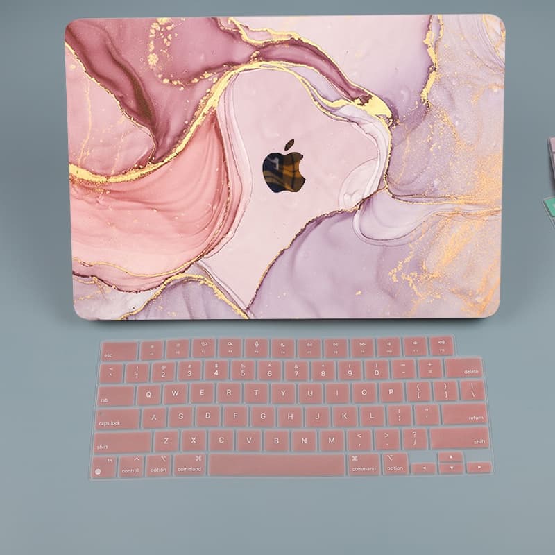 Capa De Celular Cristal Fosca Com Estampa De Mármore E Teclado Grátis Para Macbook Air 13 2020 M1 chip A2337 A2179