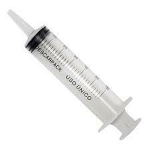 Kit 3 Seringas 60 ml Descartável - Bico Tipo Cateter - Sem Agulha - Descarpack