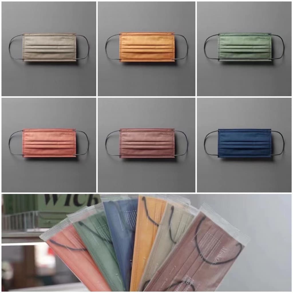 BEF95 Máscara De Rosto De Cor De Macaron 10/50pçs 3ply Para Adulto