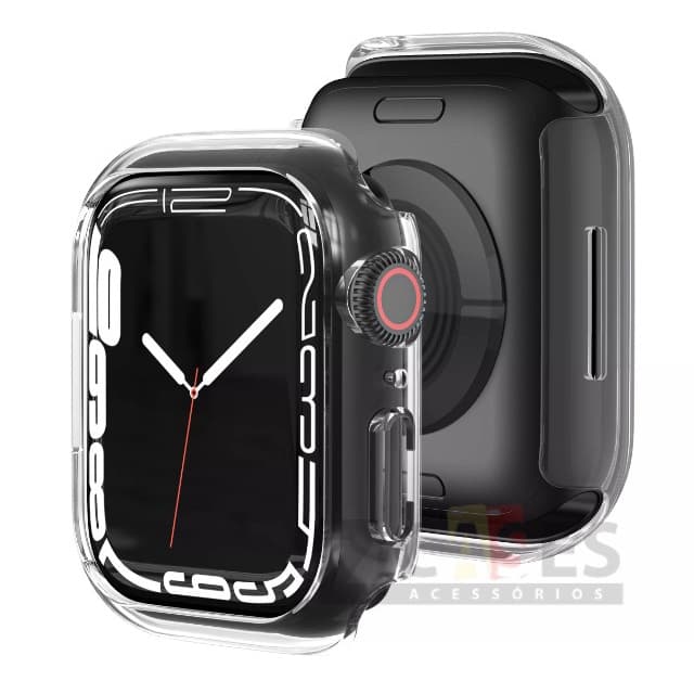 Capa Protetora Bumper Acrílico para Apple Watch Series 4/5/6/7/8/9/10/11/Ultra (44mm 41mm 45mm 42mm 46mm 49mm)