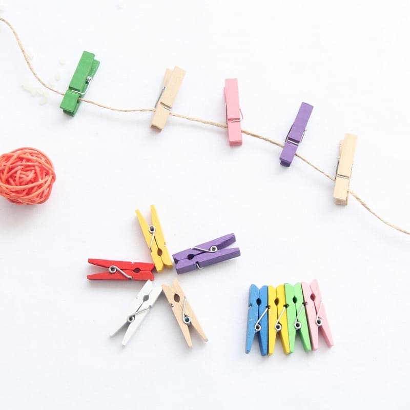Kits 12/20/50 Mini Pregadores De Madeira Decorativo Para Fotos ou Artesanato Pregador 2,5/3,5/4,5cm
