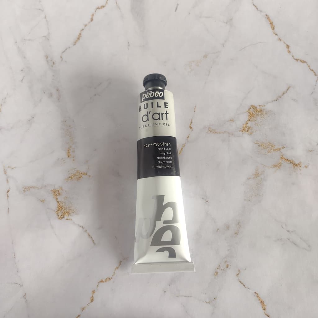 Tinta a Óleo Pébéo Huile D’Art 80ml 126 Preto Marfim