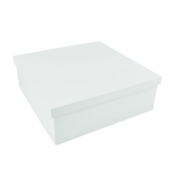 Caixa Quadrada Tampa de Sapato 24x24x8 Mdf Pintado