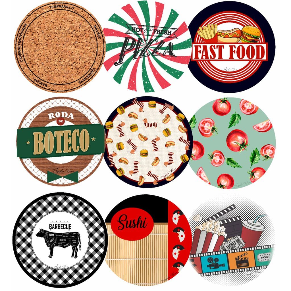 Capa Sousplat Estampada Localizada 35 Cm Mesa Posta Jogo Americano Lanche Decoração