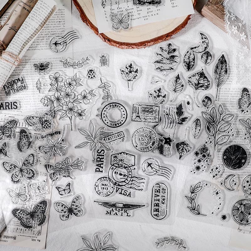 16 designs Carimbo De Silicone Transparente [Série Torta Vintage] DIY Scrapbook Recópia De Junk Deco Carimbos Acabados Suprimentos Escolares