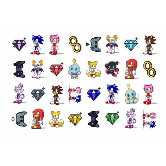 Tatuagem Temporária Infantil SUPER GAMES cartela com 32 tatuagens certificadas pelo INMETRO