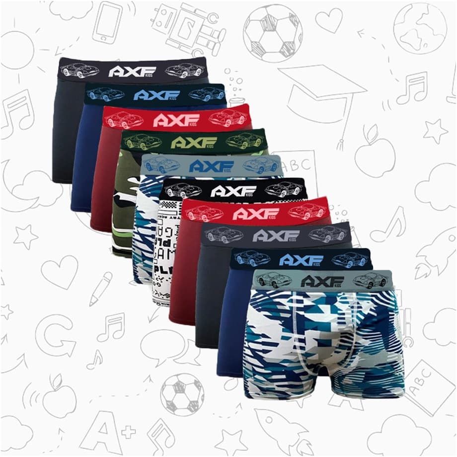 Kit Com 10 Cuecas Infantil Juvenil Microfibra