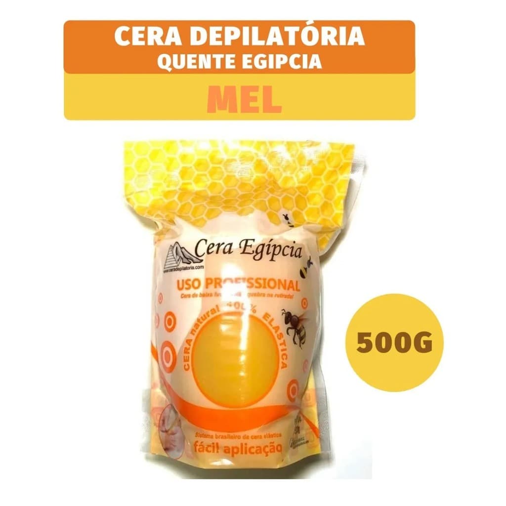 Cera Quente Depilatória Egipcia Elástica Mel ou Algas ou Cravo 500g Método Espanhol