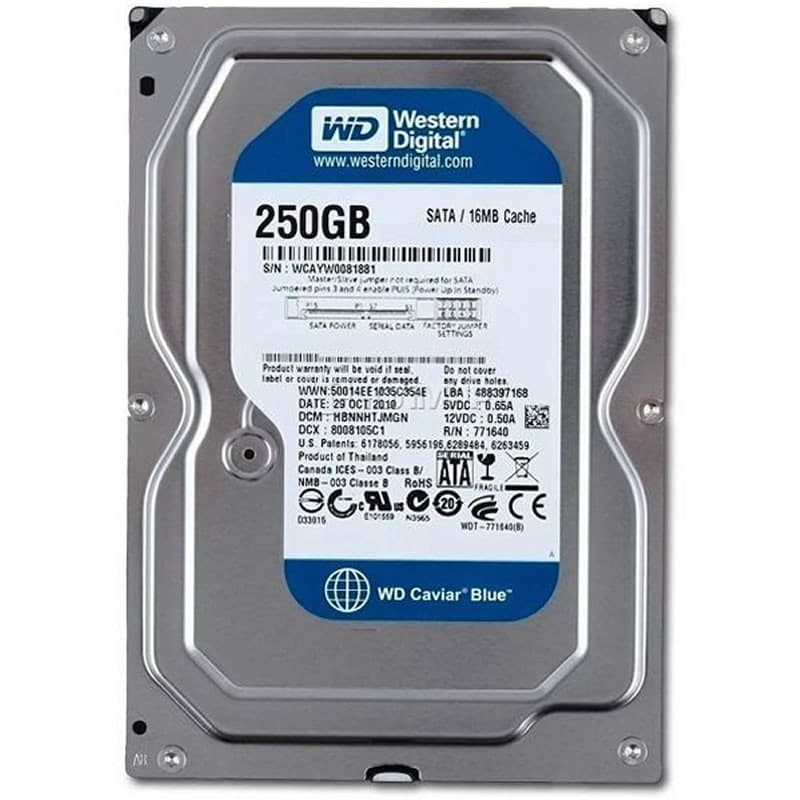 Hd 250gb Western Digital Sata Pc (disco Rígido)