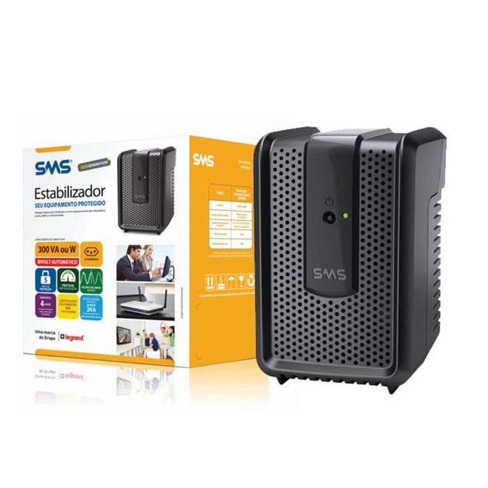 ESTABILIZADOR BIVOLT 300VA REVOLUTION USP300BI SMS BOX