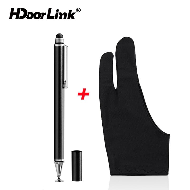 Hdoorlink 2 Em 1 Caneta Capacitiva Stylus Touch Screen Desenho Digital Universal Lápis Com Luva Para Android