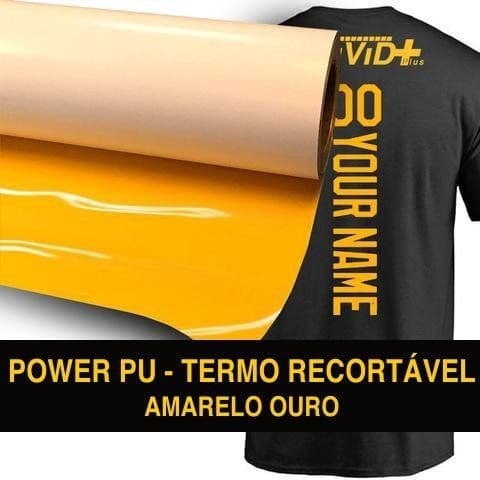 Vinil Transfer Plotter - Amarelo Ouro - 30 Cm 50 Mt