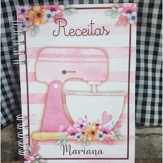 Caderno de Receitas Personalizado 120 páginas