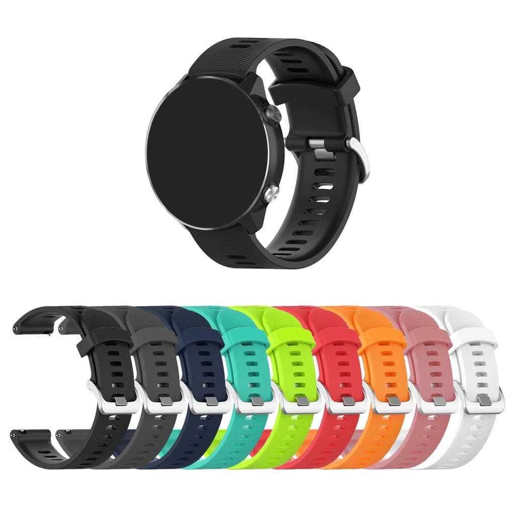 Pulseira p/ Garmin Forerunner 245, 645, 245 Music ou 645 Music (20mm Silicone c/ fivela)
