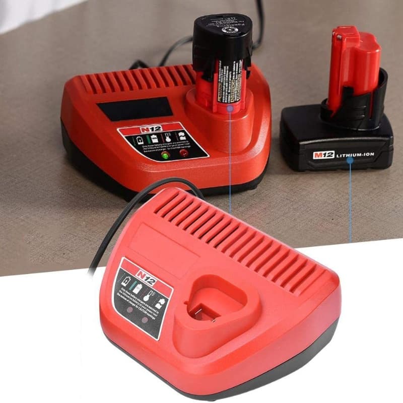 Carregador Para Milwaukee M12 N12 Entrada Saída 12V 10.8V 48-59-2401 48-11-2402 Ferramentas Elétricas Plugue Da Ue Ac220