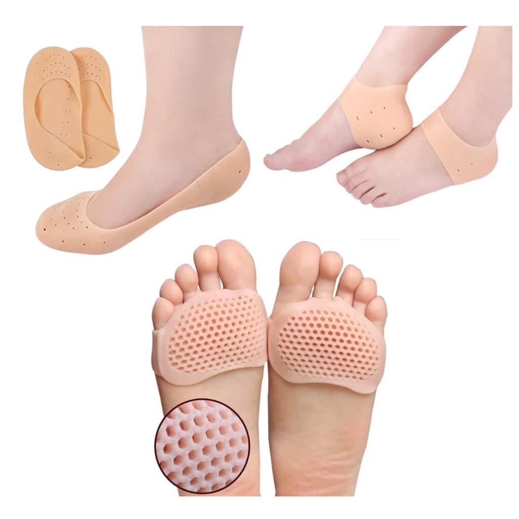 3 Pares Protetor de Calcanhar Silicone Confortável Antiatrito para Sapatos
