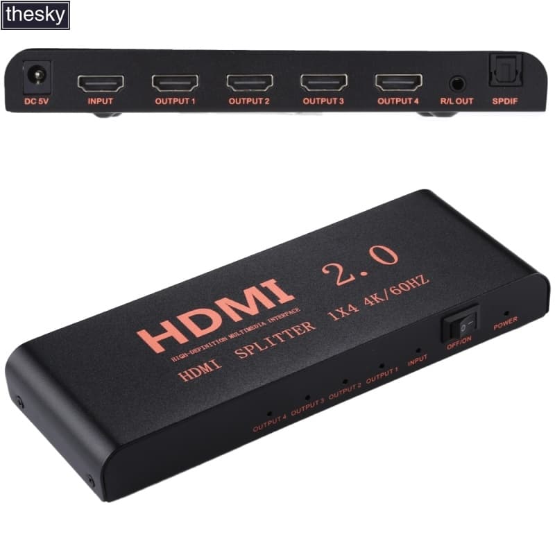 Divisor Cy-042 HDMI 2.0 4K/60Hz 1X4