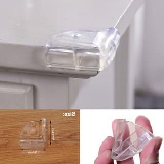 Protetor de canto de moveis com adesivo 4 unidades 3,2 x 3,2cm Promoção