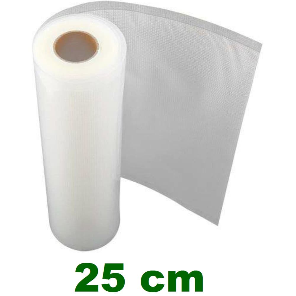 Rolo Saco Embalagem A Vácuo Ranhura Seladora 25cm X 5 Metros