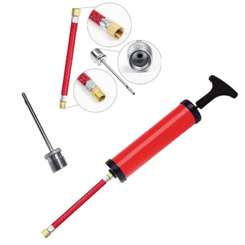 Bomba Manual De Ar Encher Inflar Bolas de Futebol Futsal Futevôlei Basquete Boia Colete