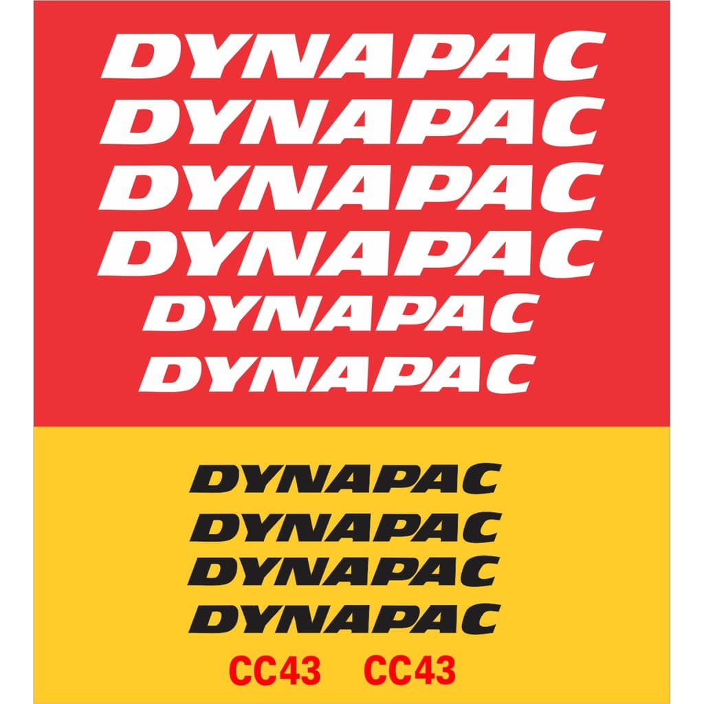 Kit Adesivos Rolo Compactador Dynapac Cc 43 Cc43 R769