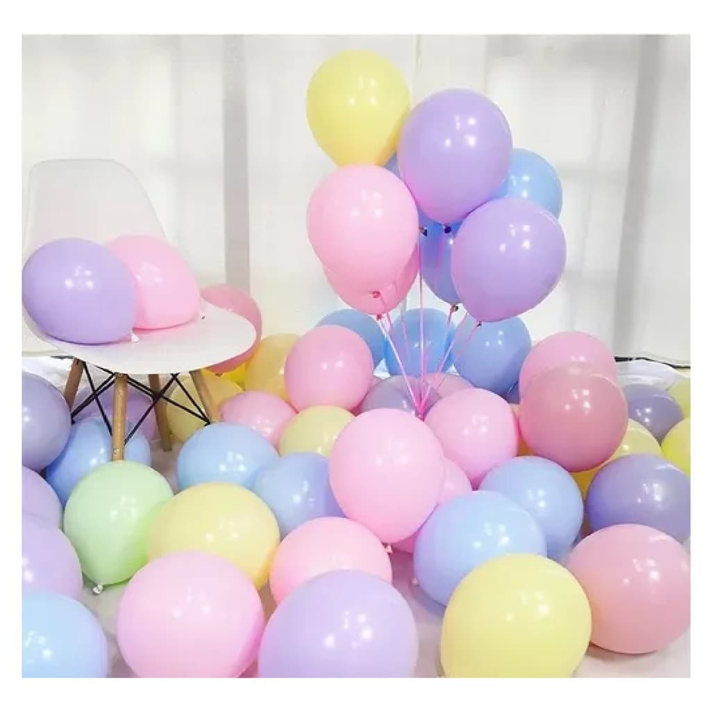 50 Balão Candy Color 5 Pol Cores Pasteis Bexiga P/ Decoração Festa Atacado.