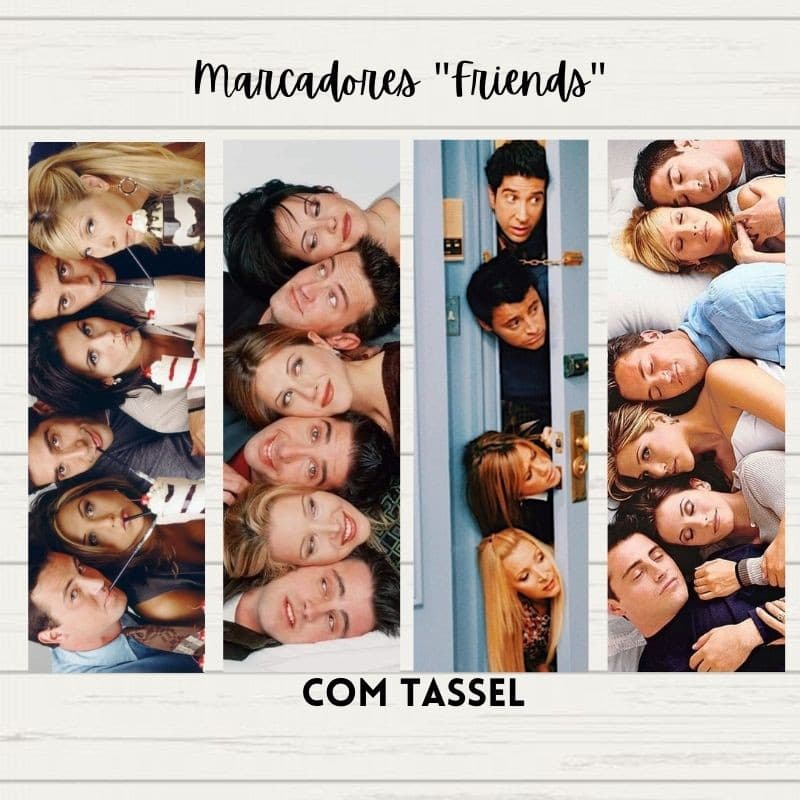 Marcador de páginas Friends plastificado com ou sem tassel