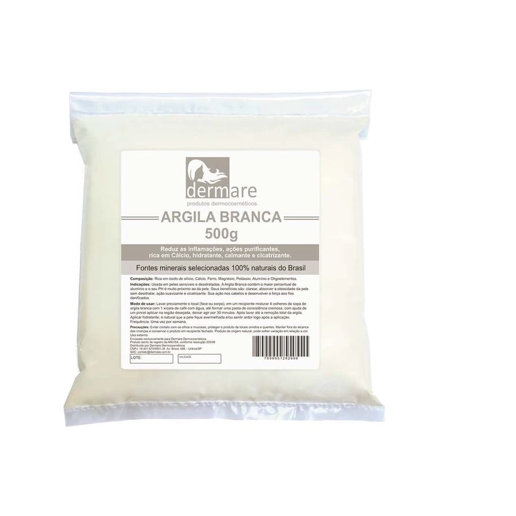 Argila Branca 500g - Dermare