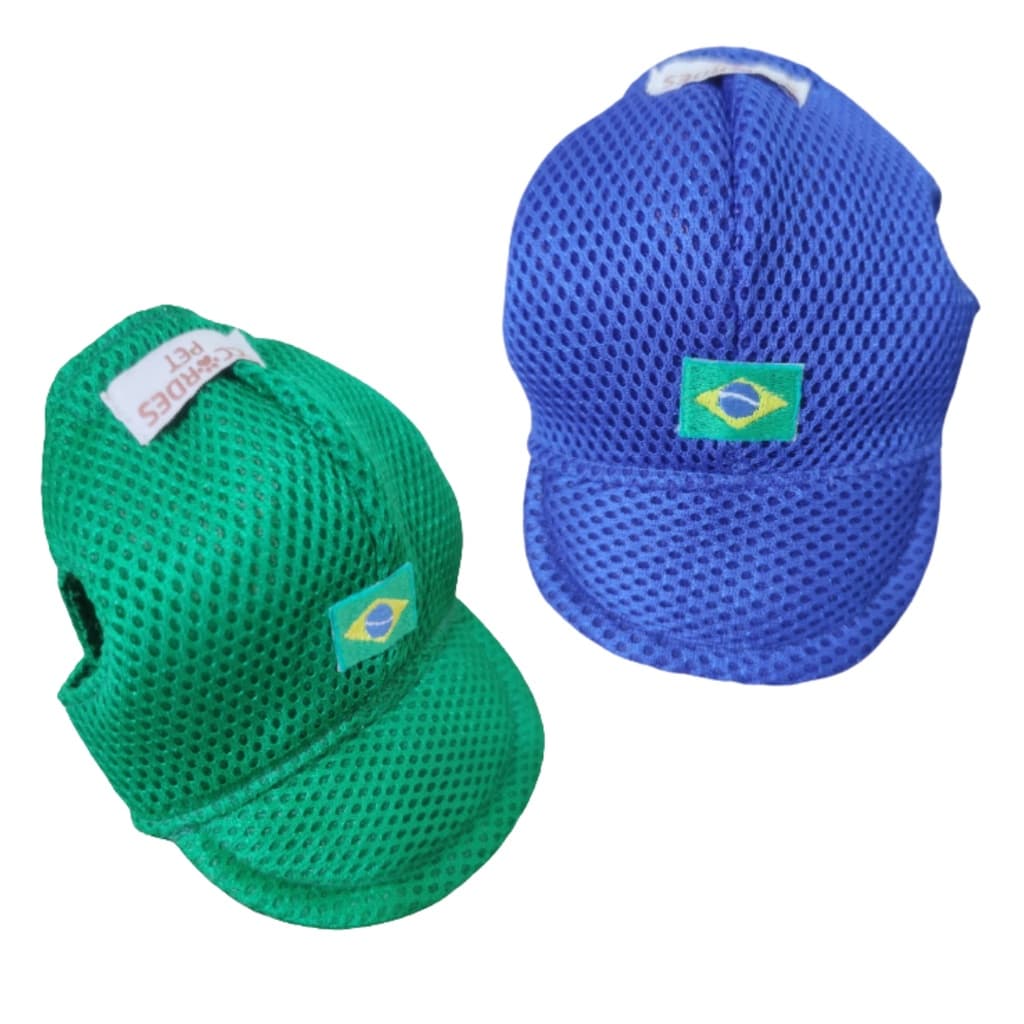 Boné pet/Viseira Pet Brasil copa - Boné Cachorro/Gato