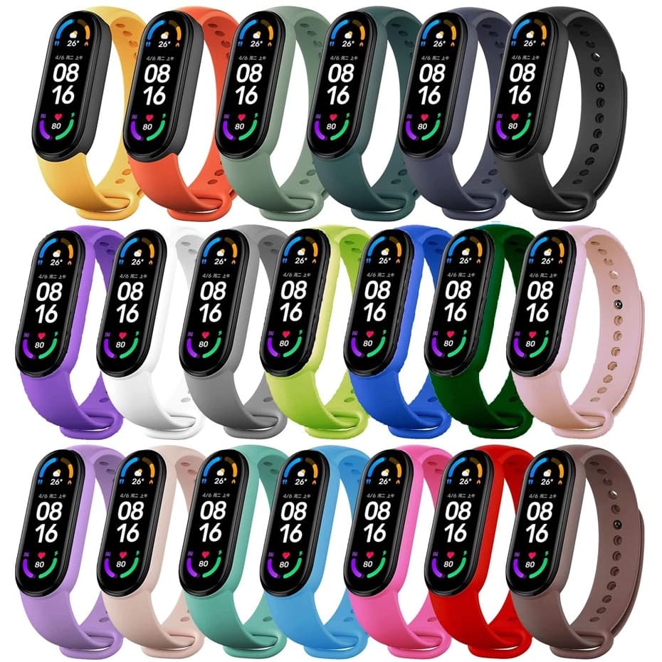 Pulseira para miband 6 e 7 promocao pulseira de silicone de para mi band 6 e 7