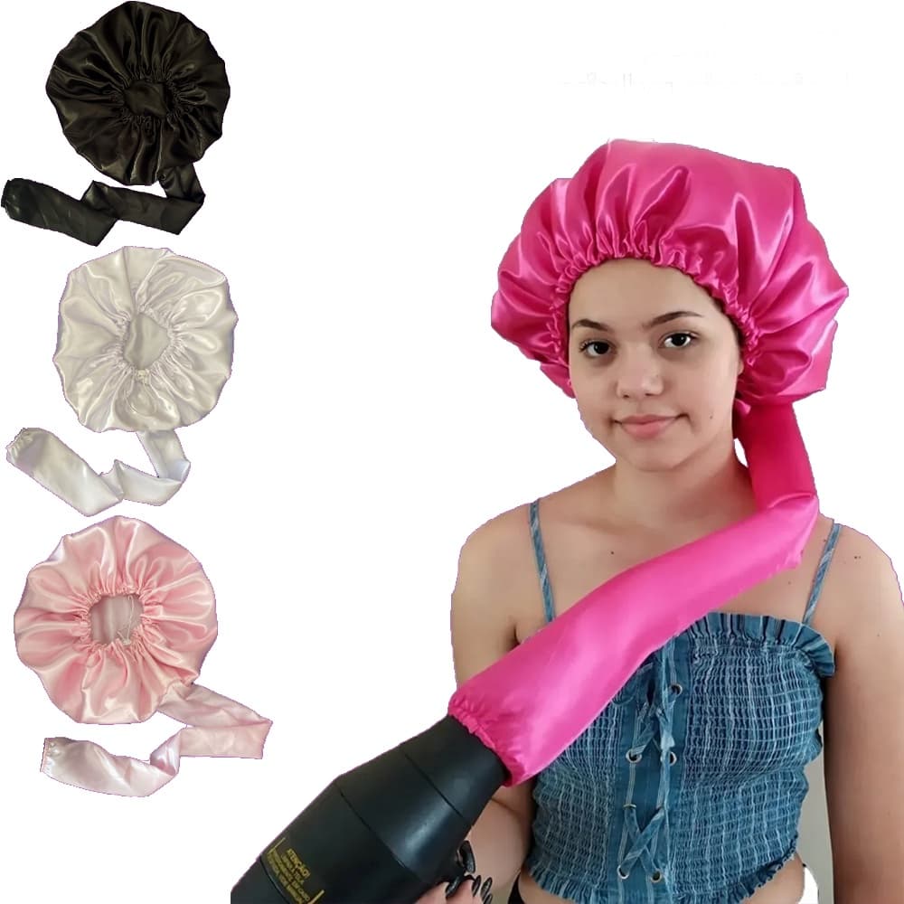 Touca Difusora Térmica de Cetim Anti frizz + brinde